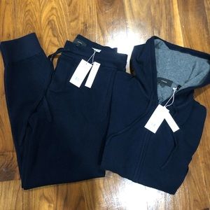 Vince cashmere zipped hoodie and pants